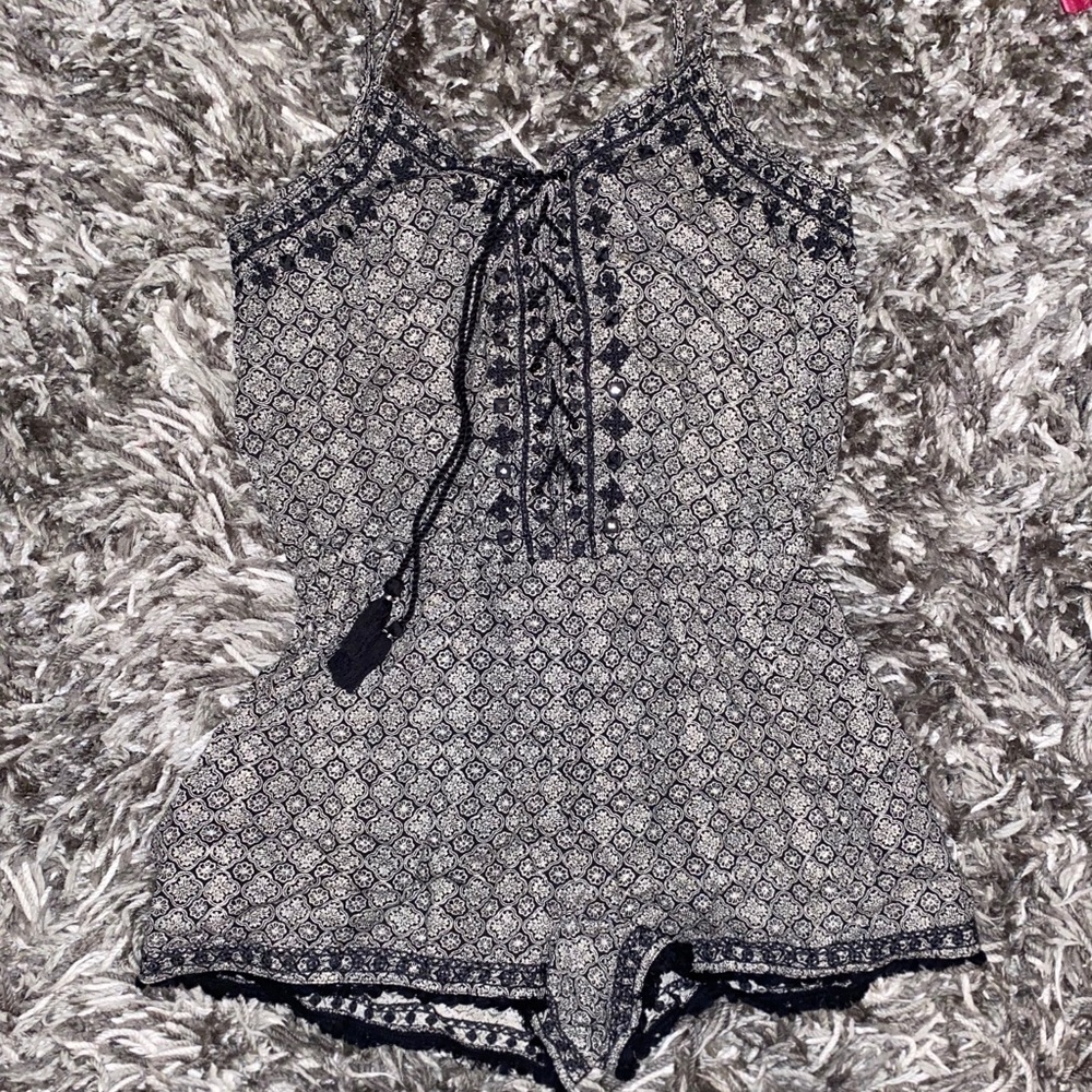 Black Boho Romper